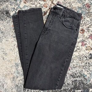 Good American Black Denim Jeans with Branded Waist Tag